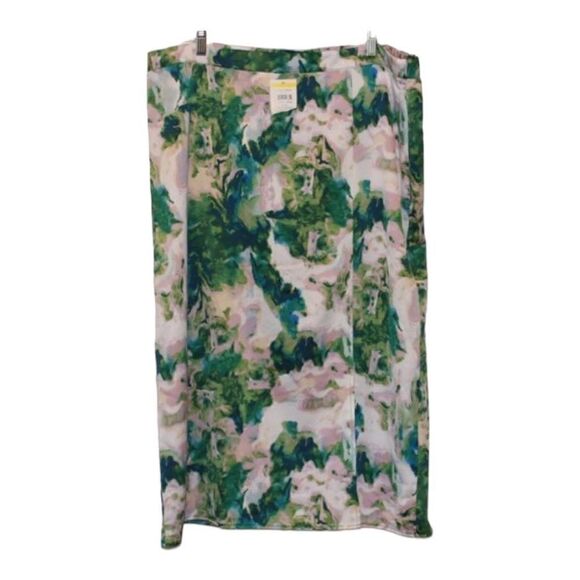 NEW Halogen Multicolor Floral Midi Skirts Women's Size 1X - Picture 1 of 9